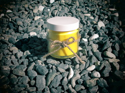 Small candle in a jar