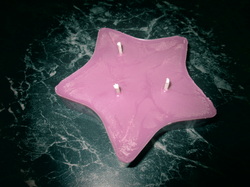 Star shaped candle