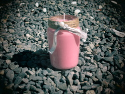 Pink Ribbon Jar Candle